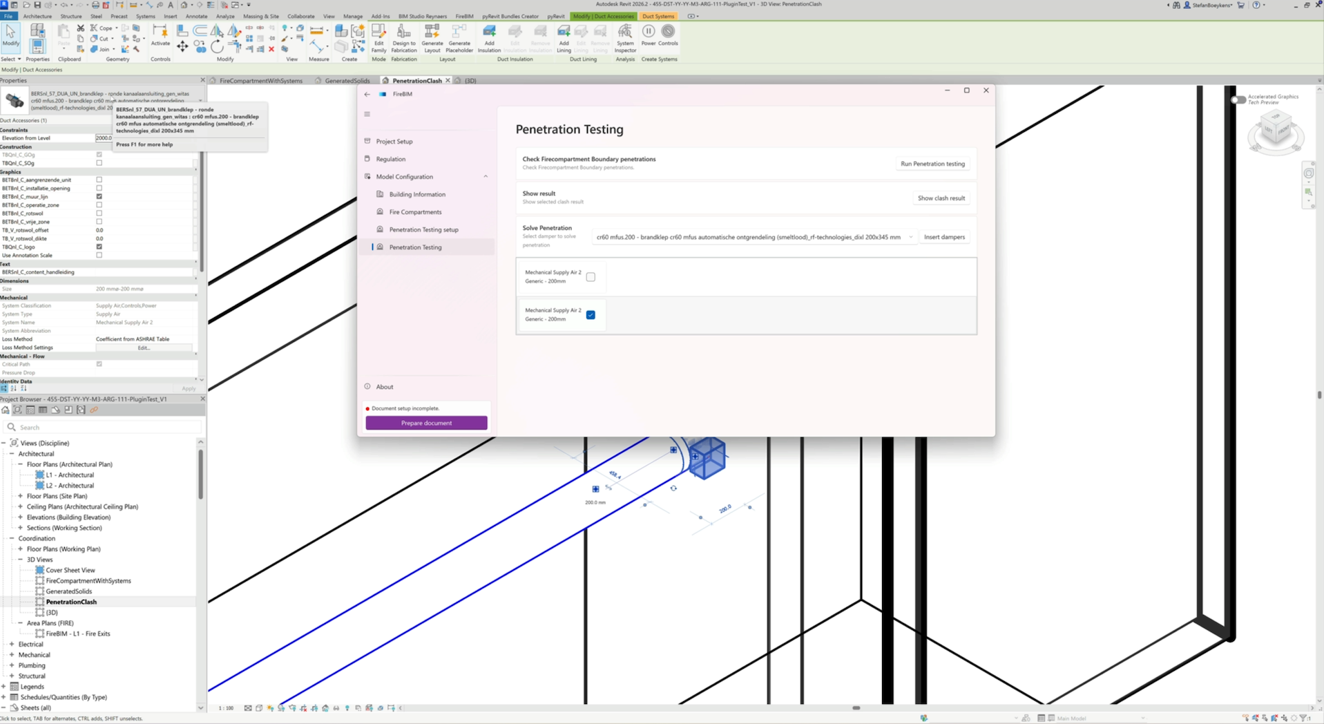 Screenshot of D-studio FireBIM